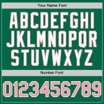 Custom Name and Number Authentic Baseball Jersey - Medium Kelly Green with Pink-White Gradient Twinkle Star Design Personalized