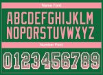 Custom Name and Number Personalized Fashion Football Jersey in Kelly Green with Pink-White Mesh, Medium Size Personalized