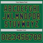 Personalized Authentic Baseball Jersey in Kelly Green with Navy-Gold Trim Personalized Kelly Green Navy-Gold Authentic Baseball