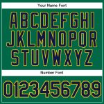 Custom Personalized Baseball Jersey with Name and Number - Kelly Green Navy-Gold Sleeveless Authentic Design Personalized