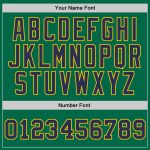 Custom Personalized Navy-Gold Kelly Green Basketball Jersey with Name & Number - Authentic Throwback Design Personalized