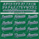 Custom Name Number Two Tone Bomber Varsity Letterman Jacket Kelly Green Navy White Full-Snap Personalized Kelly Green Navy-White