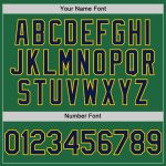 Custom Name & Number Kelly Green Navy-Yellow Mesh Authentic Throwback Baseball Jersey - Personalized Team Gear Personalized