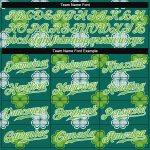 Personalized St. Patricks Day Baseball Jersey - Kelly Green Neon Green White 3D Pattern Design Personalized Kelly Green Neon