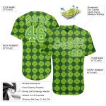 Custom St. Patricks Day Baseball Jersey - Personalized 3D Kelly Green Neon Design with Name & Number Personalized Kelly Green