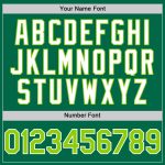 Personalized Gradient 3D Pattern Twinkle Star Baseball Jersey in Kelly Green and White with Custom Name and Number Personalized