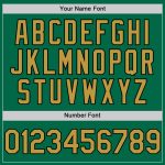 Personalized Baseball Jersey with Custom Name and Number, 3D Twinkle Star Gradient Design in Kelly Green and Old Gold-Black
