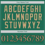 Personalized American Flag Baseball Jersey, Kelly Green Old Gold Black, Custom Name & Number, Authentic Team Apparel Personalized