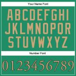 Custom Name and Number Kelly Green Black Old Gold Authentic Baseball Jersey - Personalize Your Team Gear Personalized Kelly