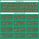 Custom Name and Number Kelly Green Black Old Gold Authentic Baseball Jersey - Personalize Your Team Gear Personalized Kelly