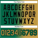Custom Name and Number Baseball Jersey - Personalized Kelly Green Old Gold-Black Gradient Fashion Jersey Personalized Kelly