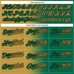 Custom Name and Number Baseball Jersey - Personalized Kelly Green Old Gold-Black Gradient Fashion Jersey Personalized Kelly