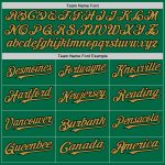 Personalized Kelly Green Black Old Gold Baseball Jersey Sleeveless Authentic Personalized Kelly Green Old Gold-Black Authentic