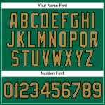 Custom Team Baseball Jersey with Name and Number - Kelly Green, Old Gold, Black, Authentic, Sleeveless Personalized Kelly