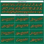 Custom Team Baseball Jersey with Name and Number - Kelly Green, Old Gold, Black, Authentic, Sleeveless Personalized Kelly