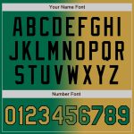 Custom Team Name Number Kelly Green Old Gold Black Bomber Full-Snap Varsity Jacket Gradient Fashion Personalized Kelly Green