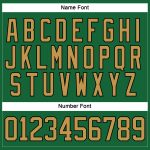 Custom Name and Number Jersey - Personalized Hockey Lace Neck in Kelly Green and Old Gold-Black Personalized Kelly Green