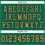 Personalized Kelly Green Football Jersey with Black Mesh in Old Gold - Authentic Design Personalized Kelly Green Old Gold-Black