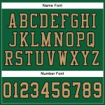 Custom Team Football Jersey with Personalized Name and Number, Kelly Green and Old Gold-Black Mesh Authentic Design Personalized