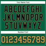 Personalized Kelly Green Black Old Gold Throwback Baseball Jersey Mesh Authentic Personalized Kelly Green Old Gold-Black