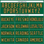 Personalized Kelly Green Black Old Gold Throwback Baseball Jersey Mesh Authentic Personalized Kelly Green Old Gold-Black