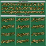 Custom Name and Number Kelly Green and Old Gold Throwback Baseball Jersey - Authentic Mesh Team Jersey Personalized Kelly