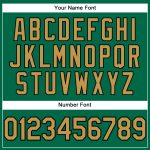 Personalized Performance T-Shirt in Kelly Green and Old Gold-Black Colors Personalized Kelly Green Old Gold-Black Performance