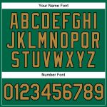 Custom Name Number Performance Golf Polo Shirt - Personalized Kelly Green Old Gold-Black Personalized Kelly Green Old Gold-Black