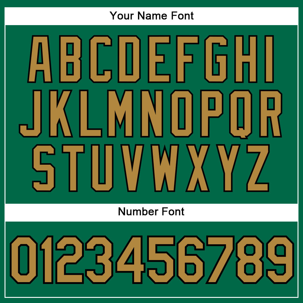 Personalized Kelly Green Old Gold-Black Performance Vapor Golf Polo Shirt Team Custom Name and Number Custom Name Number Performance Golf Polo Shirt - Personalized Kelly Green Old Gold-Black Personalized Kelly Green Old Gold-Black - Image 5