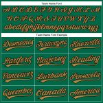 Custom Name Number Performance Golf Polo Shirt - Personalized Kelly Green Old Gold-Black Personalized Kelly Green Old Gold-Black
