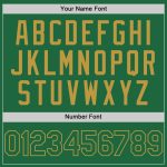 Custom Name and Number Kelly Green Old Gold Throwback Baseball Jersey - Authentic Mesh Team Apparel Personalized Kelly Green