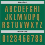 Custom Name and Number Golf Polo Shirt in Kelly Green and Old Gold - Performance Team Shirt Personalized Kelly Green Old