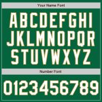 Customizable Kelly Green Old Gold Pinstripe Softball Jersey Two-Button Unisex with Name and Number Personalized Kelly Green