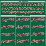 Custom Name and Number Authentic Baseball Jersey in Kelly Green, Old Gold, and Purple - Team Colors Personalized Kelly Green