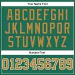 Custom Name & Number Basketball Jersey - Personalized Kelly Green & Old Gold-White Authentic Throwback Jersey Personalized