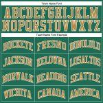 Custom Name & Number Basketball Jersey - Personalized Kelly Green & Old Gold-White Authentic Throwback Jersey Personalized