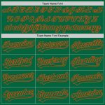 Custom Name and Number Authentic Baseball Jersey, Personalized 3D Pattern in Kelly Green and Orange - Team Apparel Personalized
