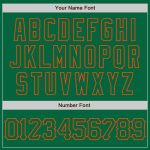 Custom Name and Number Authentic Baseball Jersey, Personalized 3D Pattern in Kelly Green and Orange - Team Apparel Personalized