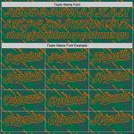 Custom Baseball Jersey with Personalized Name & Number - Kelly Green & Orange 3D Pattern Slant Lines Design Personalized