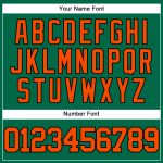 Personalized Authentic Baseball Jersey in Kelly Green with Orange-Black Accents Personalized Kelly Green Orange-Black Authentic