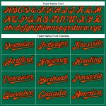 Personalized Authentic Baseball Jersey in Kelly Green with Orange-Black Accents Personalized Kelly Green Orange-Black Authentic