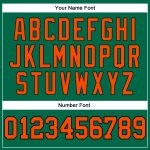 Custom Authentic Basketball Jersey with Personalized Name and Number - Kelly Green Orange-Black Throwback Style Personalized