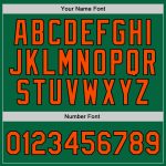 Personalized Authentic Basketball Jersey - Kelly Green Orange Black Throwback Design Personalized Kelly Green Orange-Black