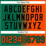 Custom Name and Number Unisex Softball Jersey - Kelly Green Orange-Black Gradient Fashion Two-Button Design Personalized