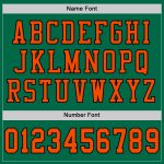 Custom Personalized Football Jersey with Name and Number - Kelly Green Orange-Black Mesh Authentic Team Apparel Personalized
