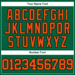 Custom Name Number Throwback Baseball Jersey in Kelly Green Orange-Black Mesh - Personalized Team Jersey Personalized Kelly