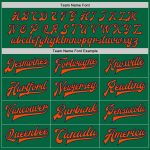 Custom Name Number Bomber Jacket - Personalized Kelly Green Orange Navy Varsity Letterman Full-Snap Jacket Personalized Kelly