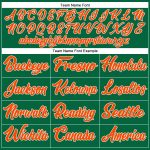 Custom Name and Number Authentic Baseball Jersey - Personalized Kelly Green and Orange-White Team Colors Personalized Kelly