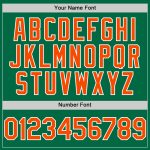 Personalized Authentic Sleeveless Baseball Jersey in Kelly Green, Orange & White Personalized Kelly Green Orange-White Authentic