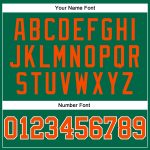 Personalized Authentic Baseball Jersey with Custom Name and Number - Kelly Green Orange-White Sleeveless Design Personalized